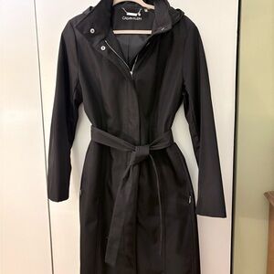 Calvin Klein Charcoal Belted Coat